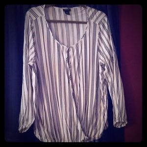 Black and white blouse